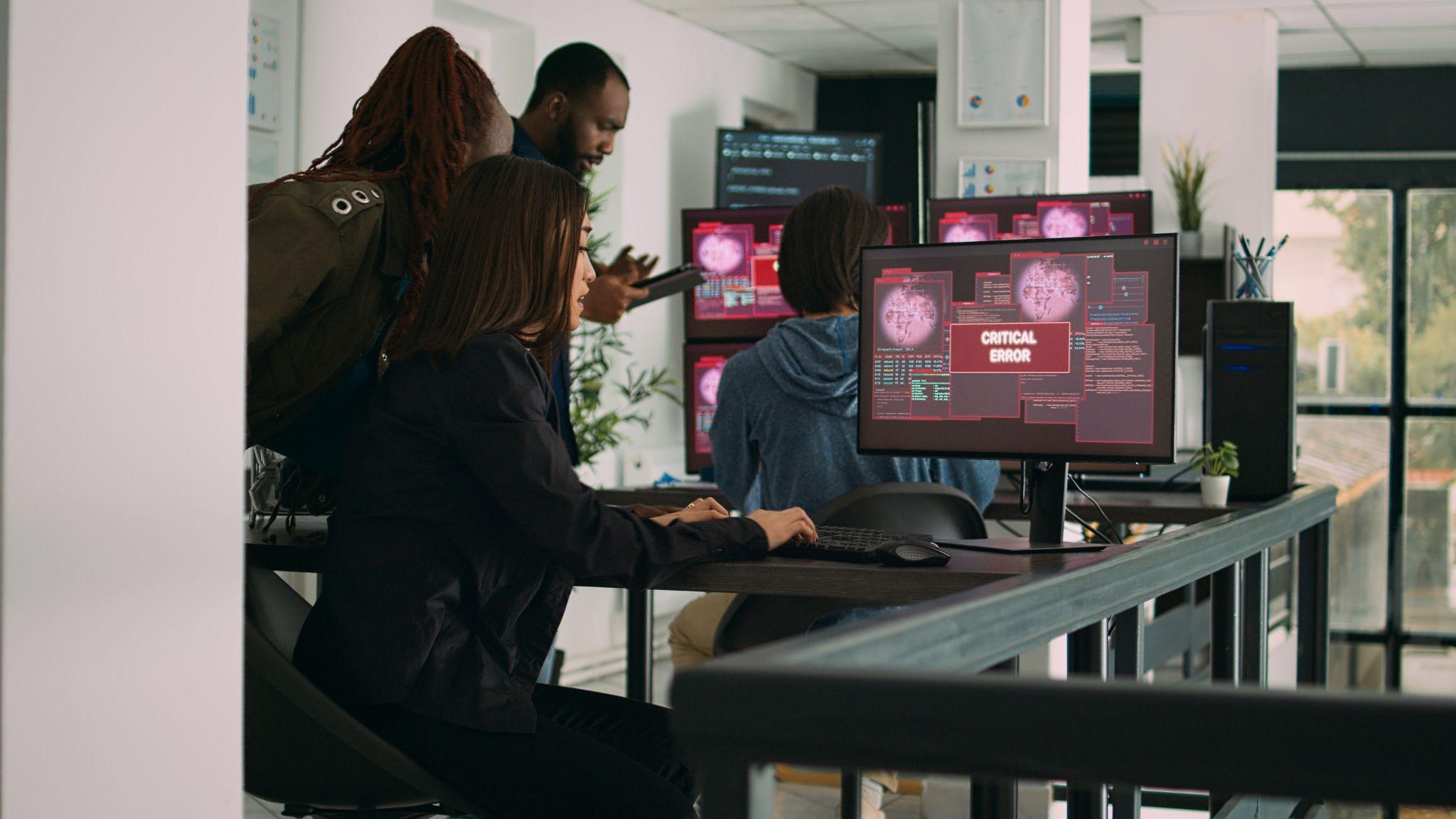 group of developers meeting together
