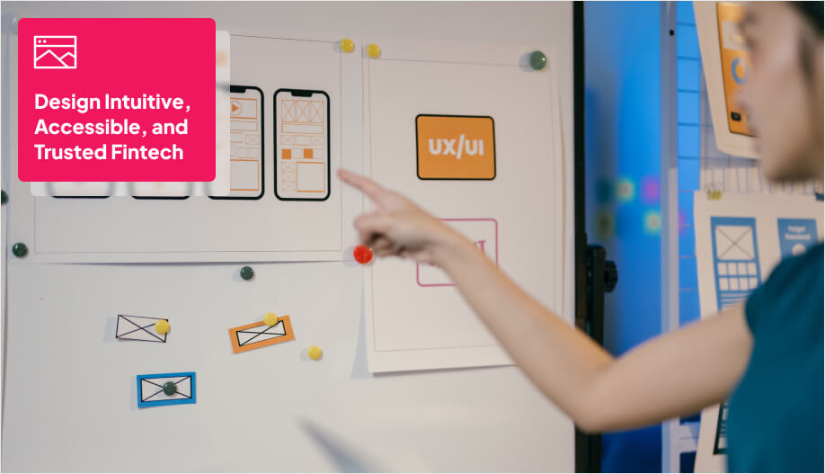 whiteboard that has the layout of interface design