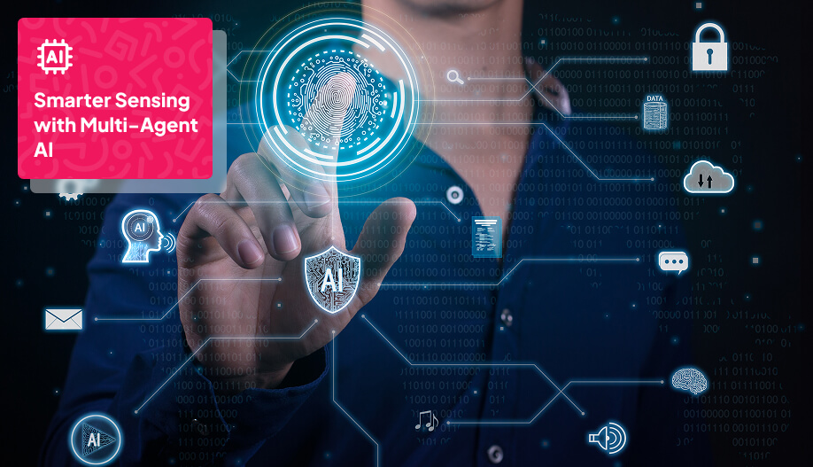 a person navigating a hologram that shows AI and its functionalities