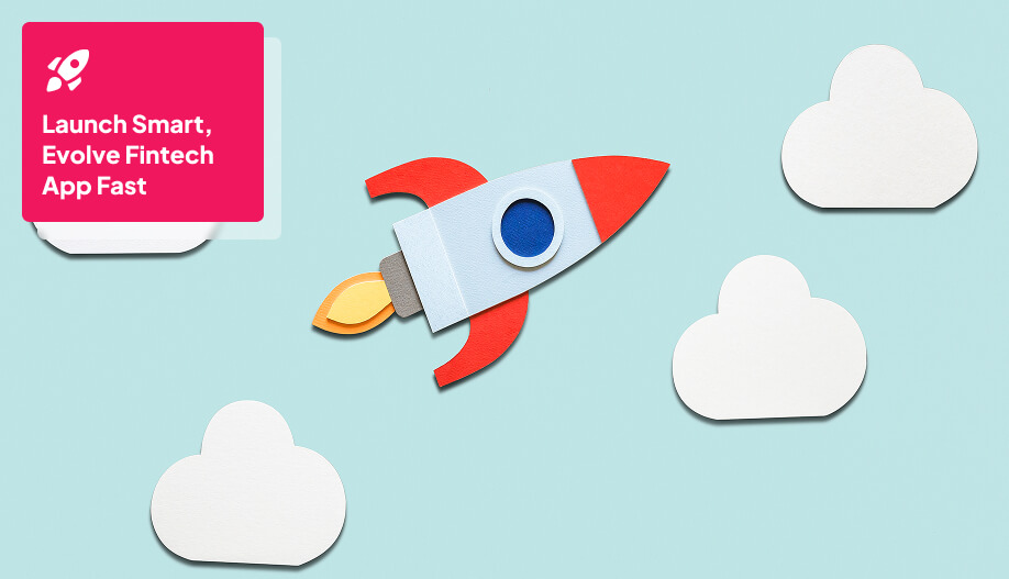 paper rocket launches in the clouds made of paper