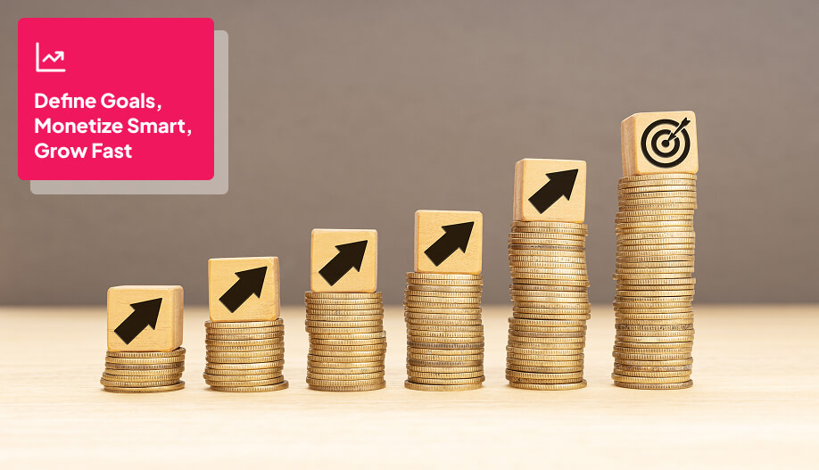 increasing number of coins that represents increase of revenue