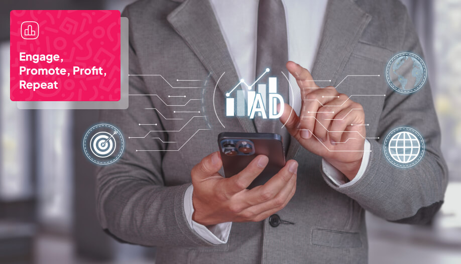 user utilizes advertising in his application