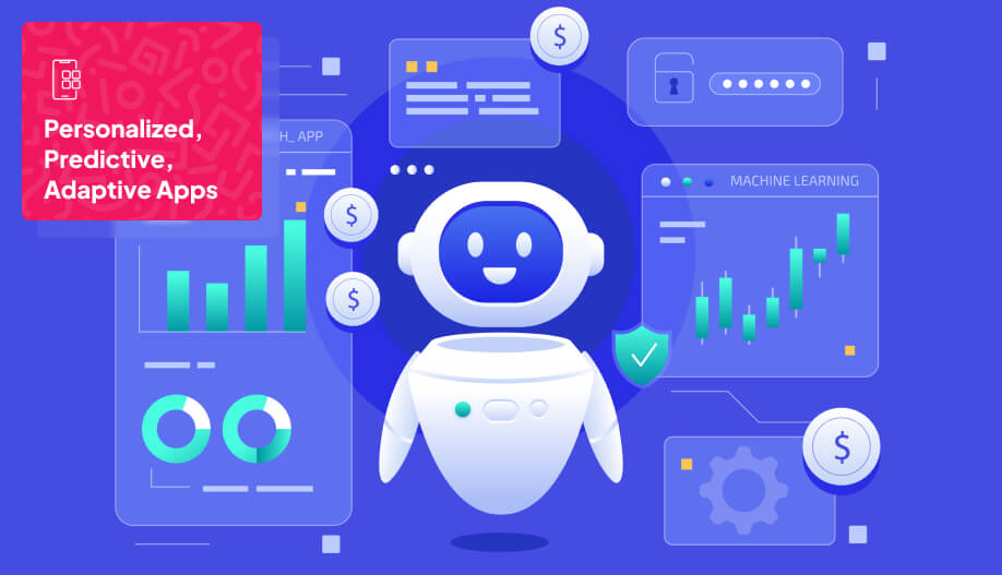 a digital illustration that shows chatbots and its features