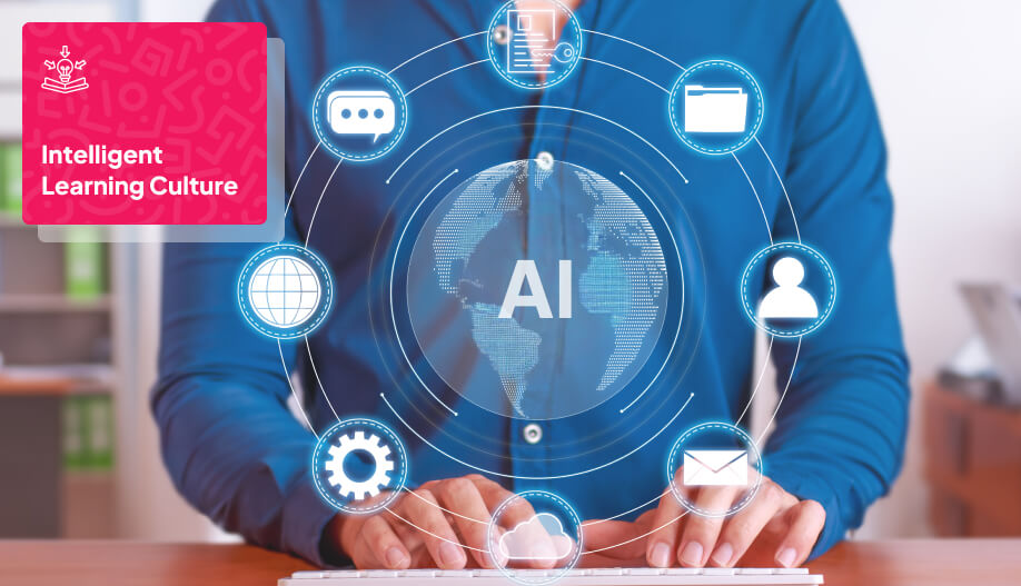 digital presentation of AI being utilized by its user