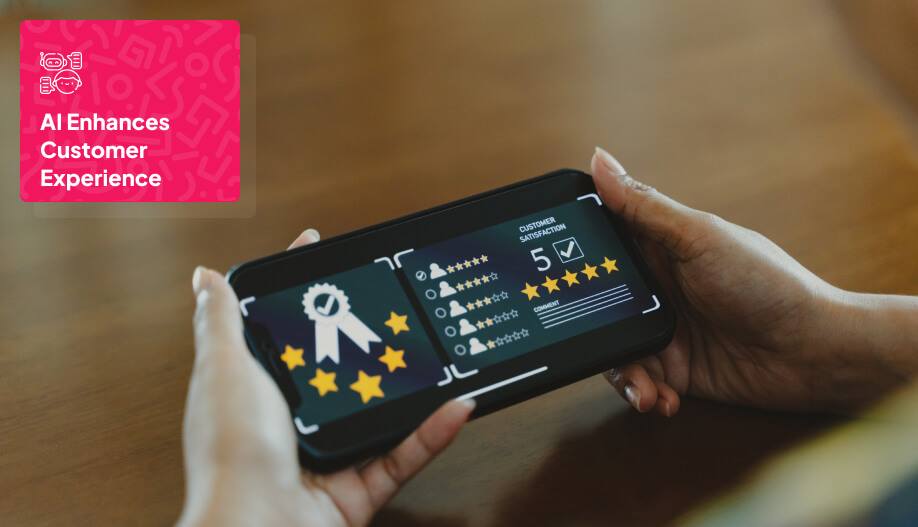 a mobile phone screen showing a customer satisfaction survey