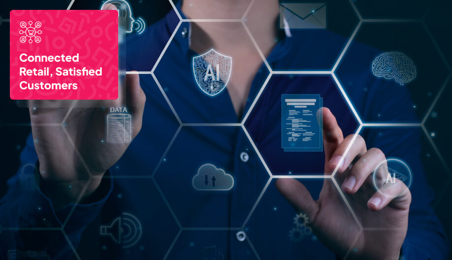 a digital icons of different functionalities of AI