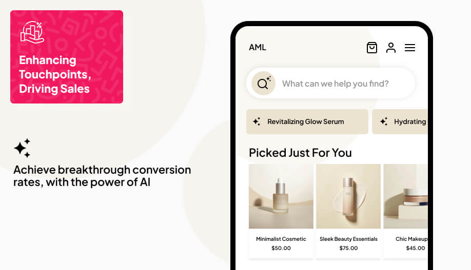 a mobile phone screen showing an ecommerce app