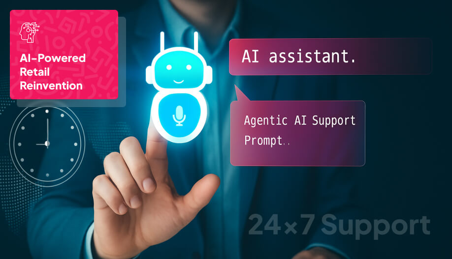 digital robot with a microphone icon symbolizing audio-enabled features for assistance