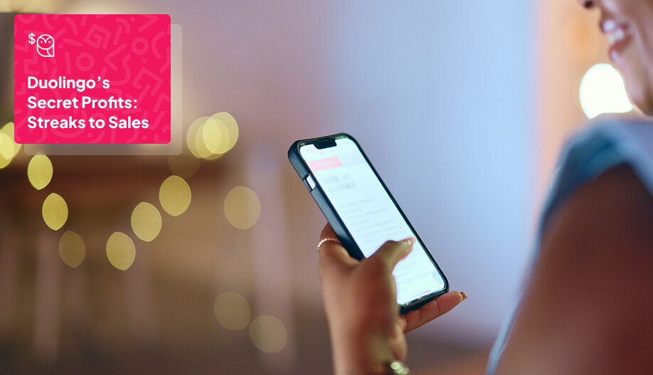 user navigating her mobile phone