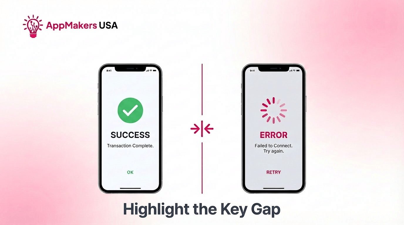 Blog image comparing the expected app result with the actual broken result to show the exact gap a developer needs to fix.