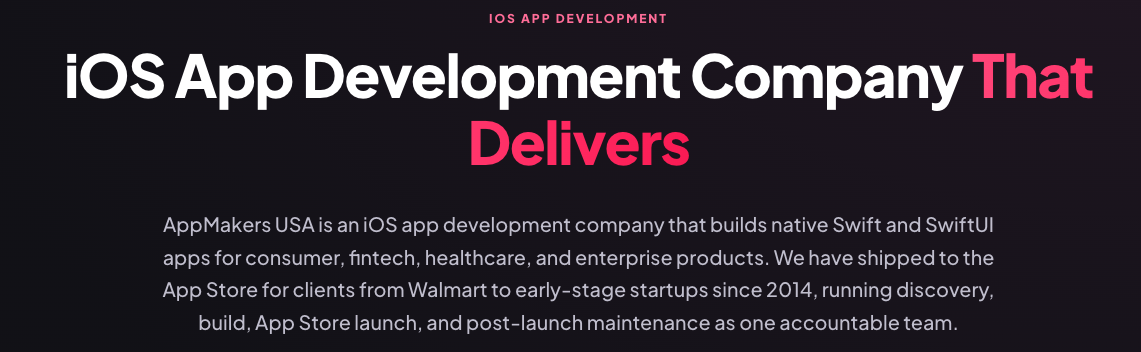 iOS app development