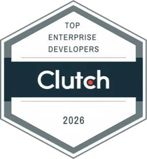 Clutch Top Enterprise Developers 2026 award badge